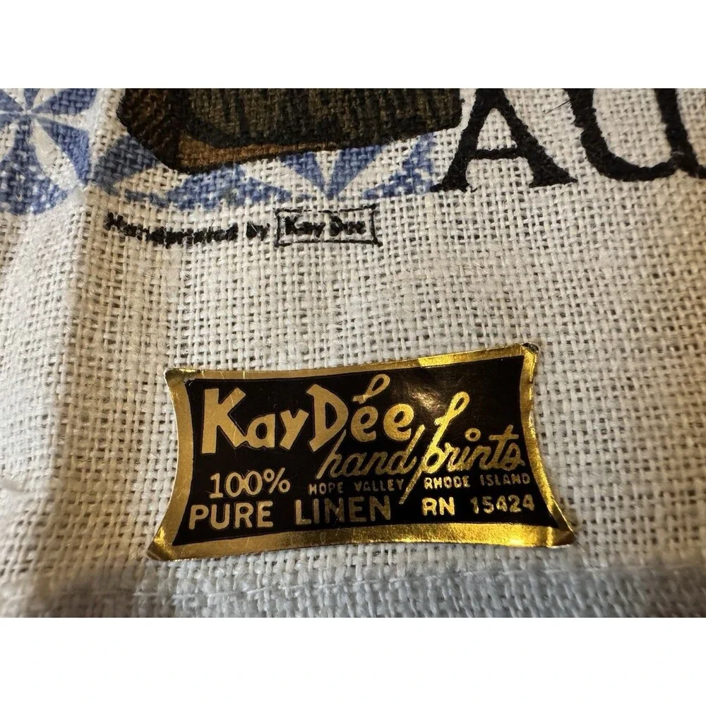 Vintage Kay Dee Country Antiques Auction Linen Tea Towel Sewell Jackson NEW